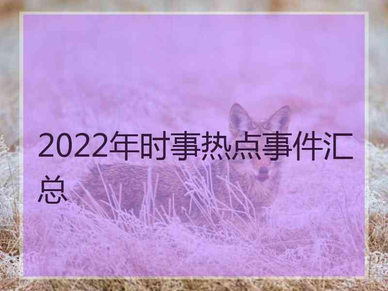 2022年时事热点事件汇总