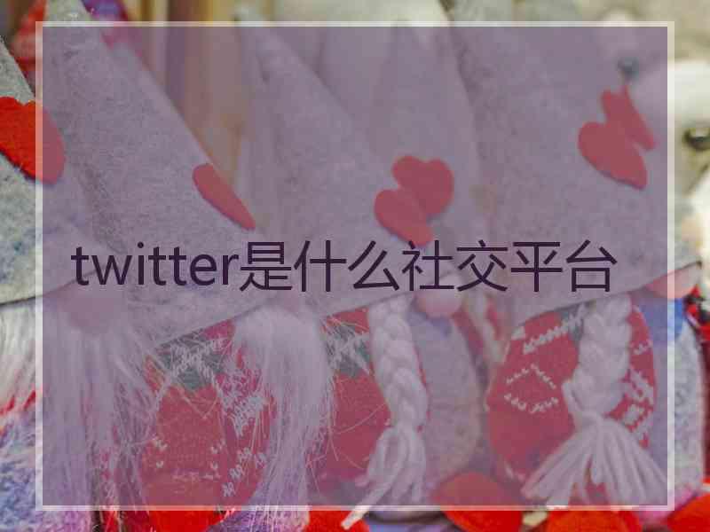 twitter是什么社交平台