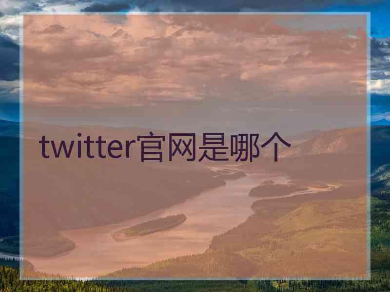 twitter官网是哪个